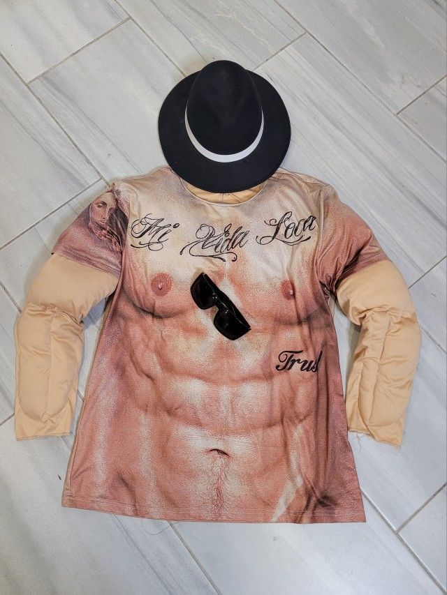 4 Pc Mi Vida Loca Cholo Muscles Costume