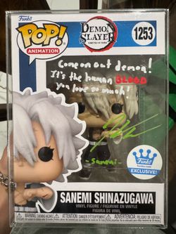 Sanemi POP! Funko Signed Quoted PSA Authenticated (In The Presence)