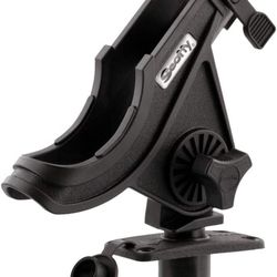 Scotty Baitcaster/Spinning Rod Holder Black with 244 Flush Deck Mount, Small (0281-BK)