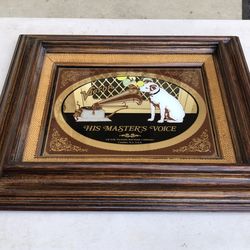 Víctor His Master’s Voice Nipper Dog Mirror Sign
