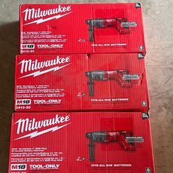 Milwaukee Rotary Hammer 1” Tool Only New Nuevo $160 Firm Price 