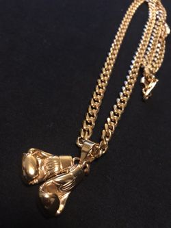 Gold Boxing Glove Chain