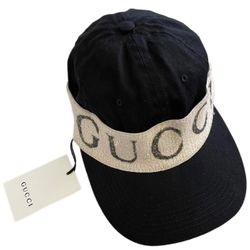 Gucci Black And Cream Cap / Authentic