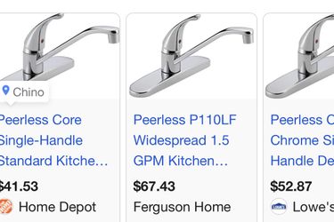 Single-Handle Standard Kitchen Faucet in Chrome by