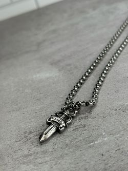 Chrome Hearts silver dagger pendant