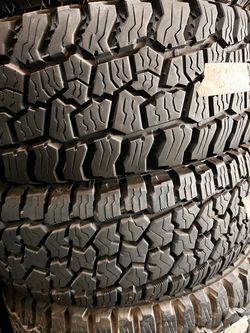 2 SEMI NEW ALL TERRAIN LT 28570R17 tires for $270 installed and balance. 285/70/17 285/70/R17 285 70 R 17 285 70 17 28570R17 Falken MT Nitto MT Mick