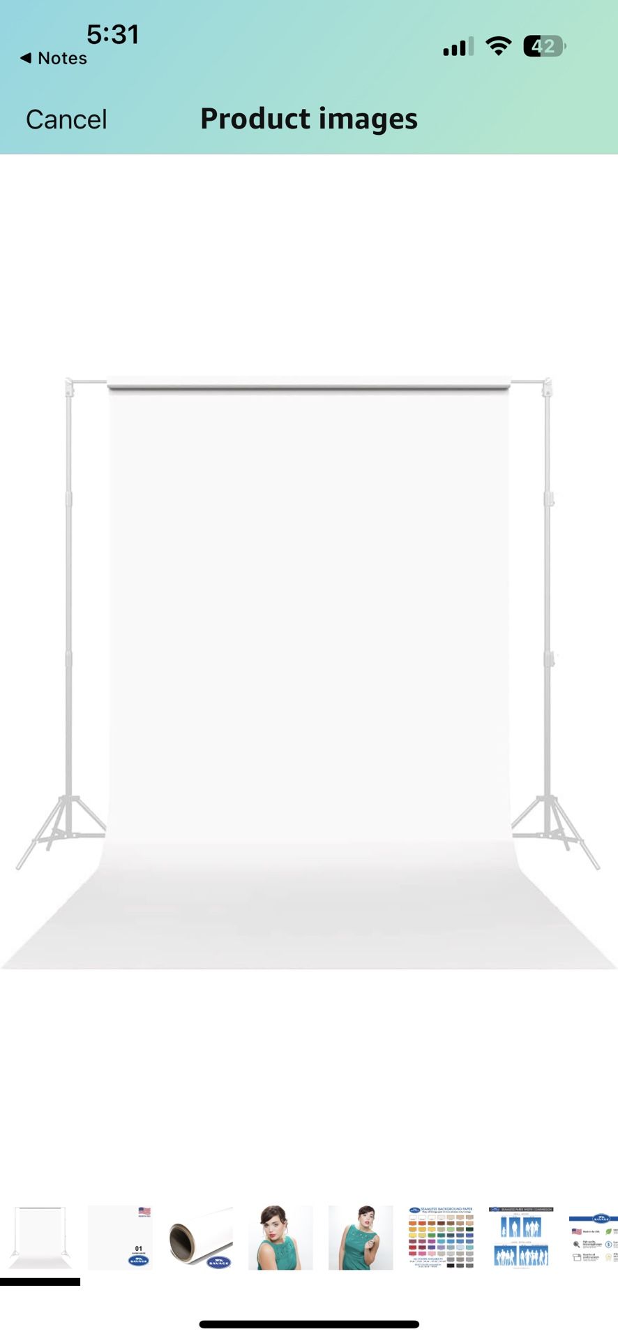 Backdrop stand & seamless paper photography backdrop roll
