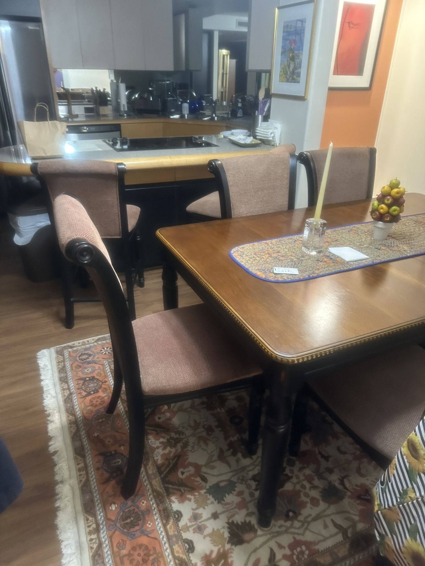 Dining Room Table With Extra Leaves  -- Table Only 