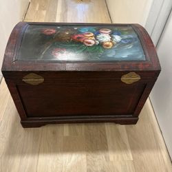 TRUNK, lightweight  27"w x 16 3/4"deep x 20"high; cross streets are Arapaho & Waterview 