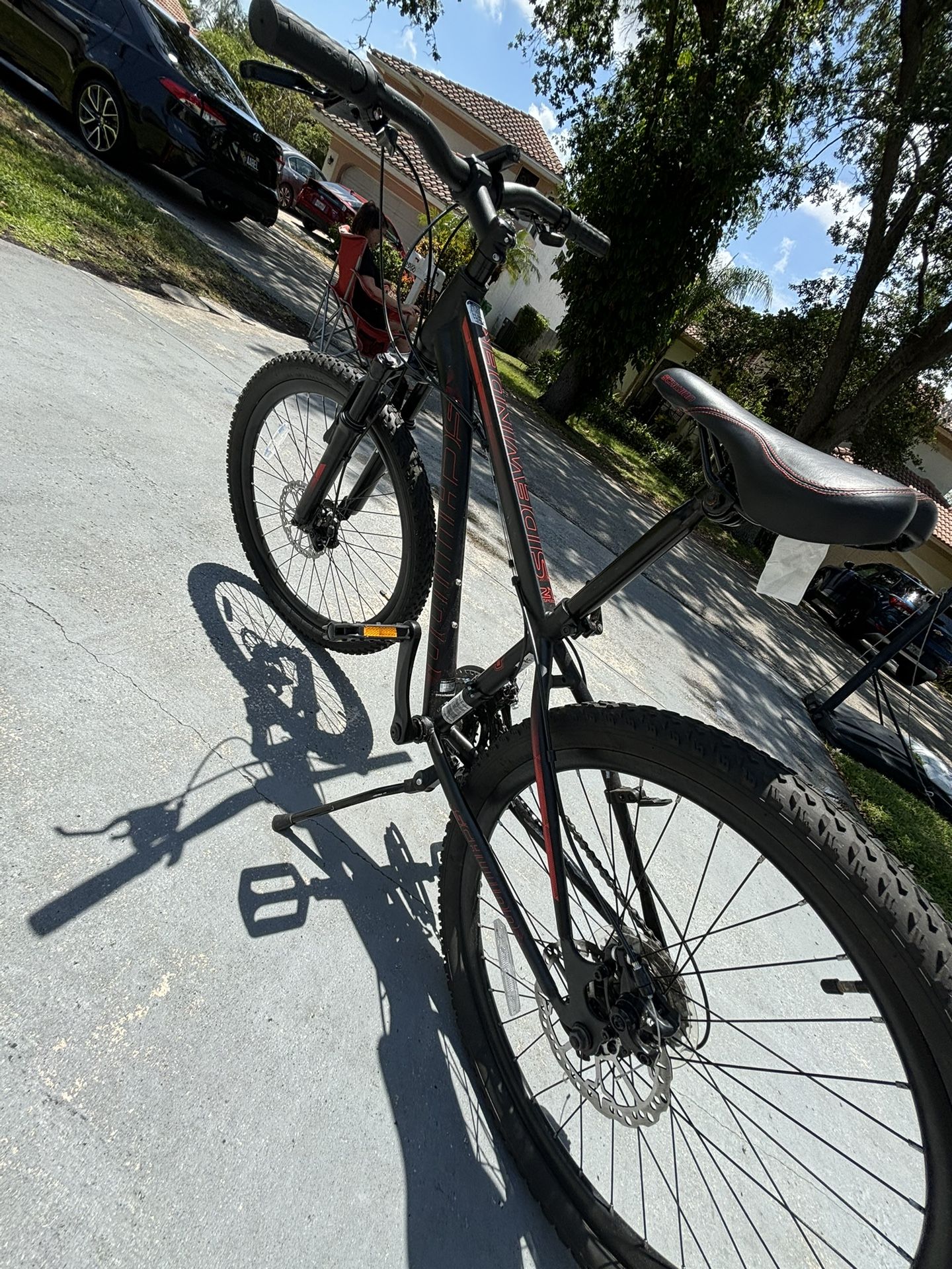 24 Inch Schwinn Sidewinder  Mountain Bike 21-speeds Black And Red 