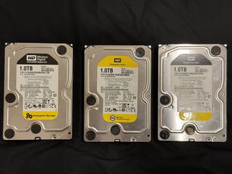 3 QTY LOT of WD Enterprise 1TB WD1003FBYZ Hard Drive 3.5” SATA