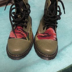 Green Combat Boots From Mexico