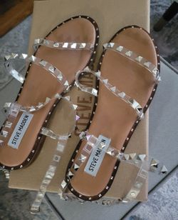 Steve Madden Travel Clear Sandal Size 7