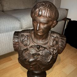 Bust Sculpture Clay? Heavy Roman Gladiator Marc Anthony ?