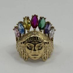 14k gold Indian ring 10”