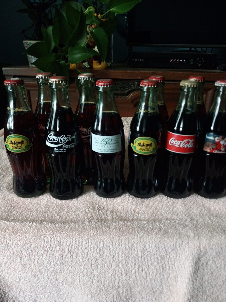 10 Vintage Coca-Cola Collector Bottles Lot #3