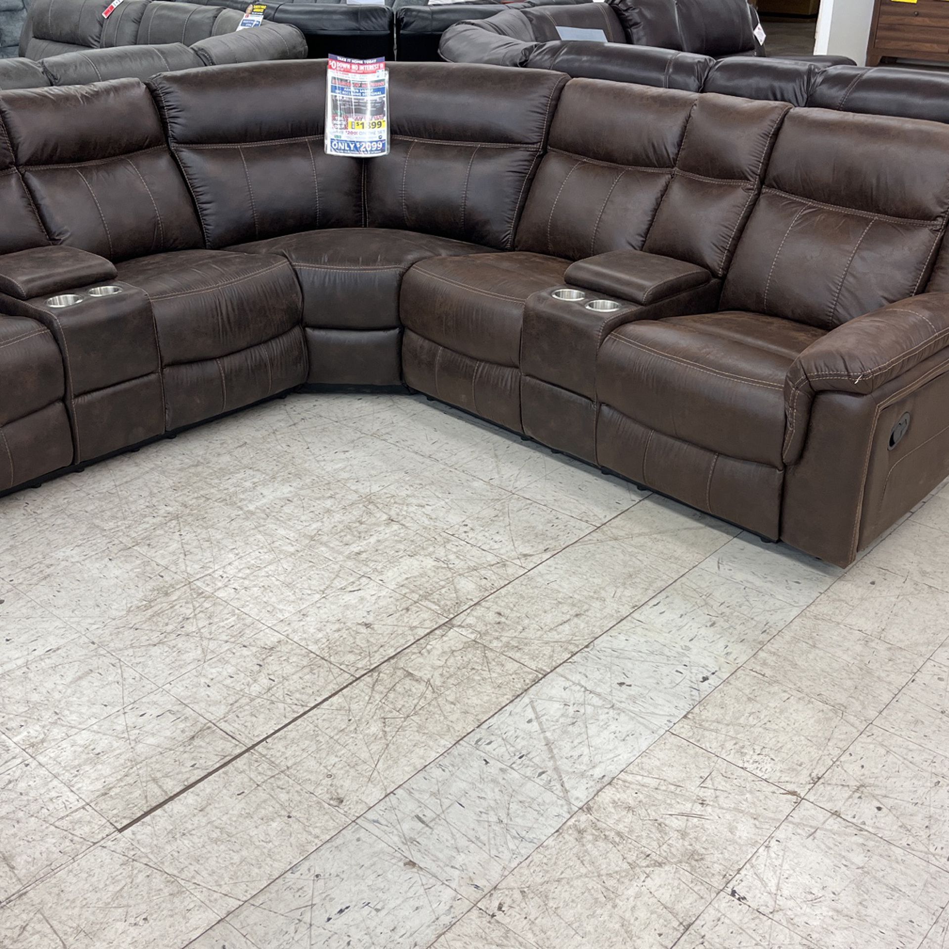Brand New Reclining Sectional 