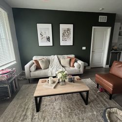 Mid Century  Sofa in Chenille