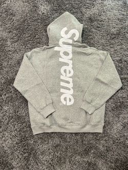 Supreme Grey Satin Applique Hoodie Size Small
