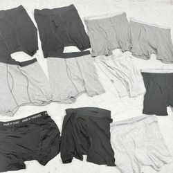 Lot Of 11 Used Shorts Boxer Briefs size Small Hanes/pair Of Thieves 