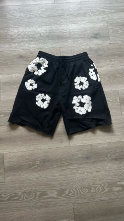 Black denim tear shorts size L