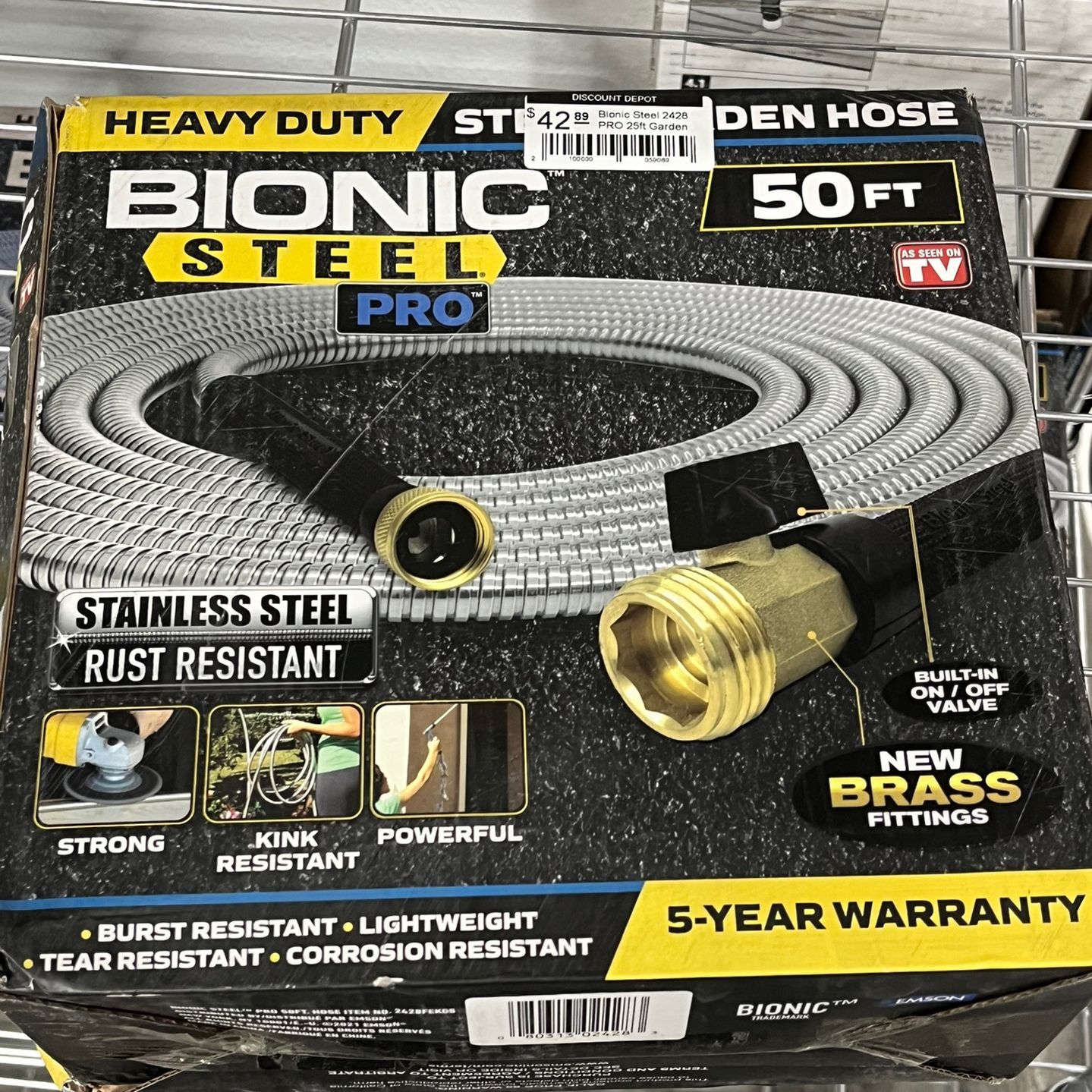 Bionic Steel Pro 5/8 in. x 50 ft. Heavy-Duty Stainless Steel