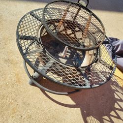 40" Fire Pit With A Grill And Cover Protector 