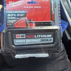 2- New M18 Milwaukee  High output Battery’s  6.0 AH
