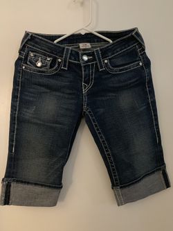 True Religion Women’s / Teens Denim Jeans Capri Crop Low Rise Shorts
