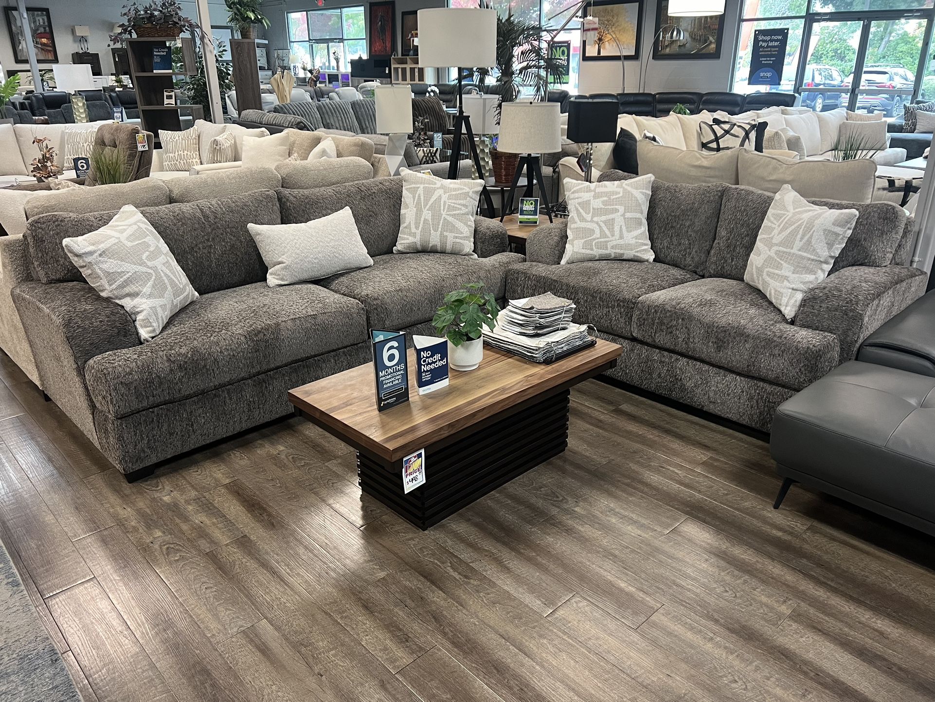 2-piece Plush Oversized Sofa & Loveseat Set 