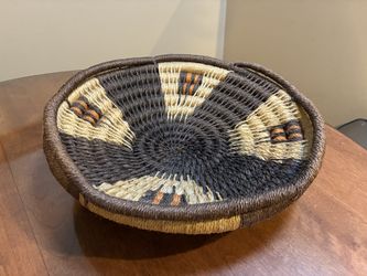 Handwoven Coiled Decorative Basket