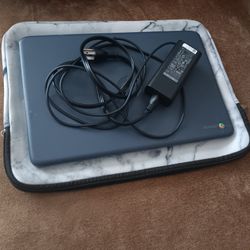 Chromebook With The Charger And Case For It