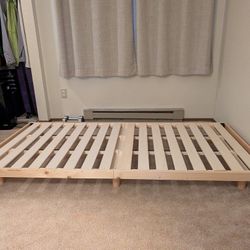 New EMOOR Wood Slatted Low Bed Frame Twin Size For Mattress Or Tatami Mat Unassembled In Box 
