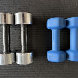 8lb and 10lb dumbbells