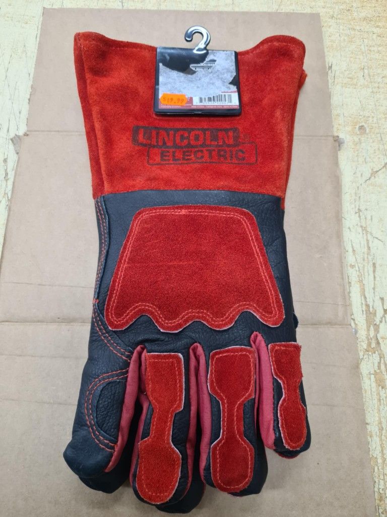 Lincoln ElectricMIG/Stick Welding Gloves, Cowhide Palm, XL, PR