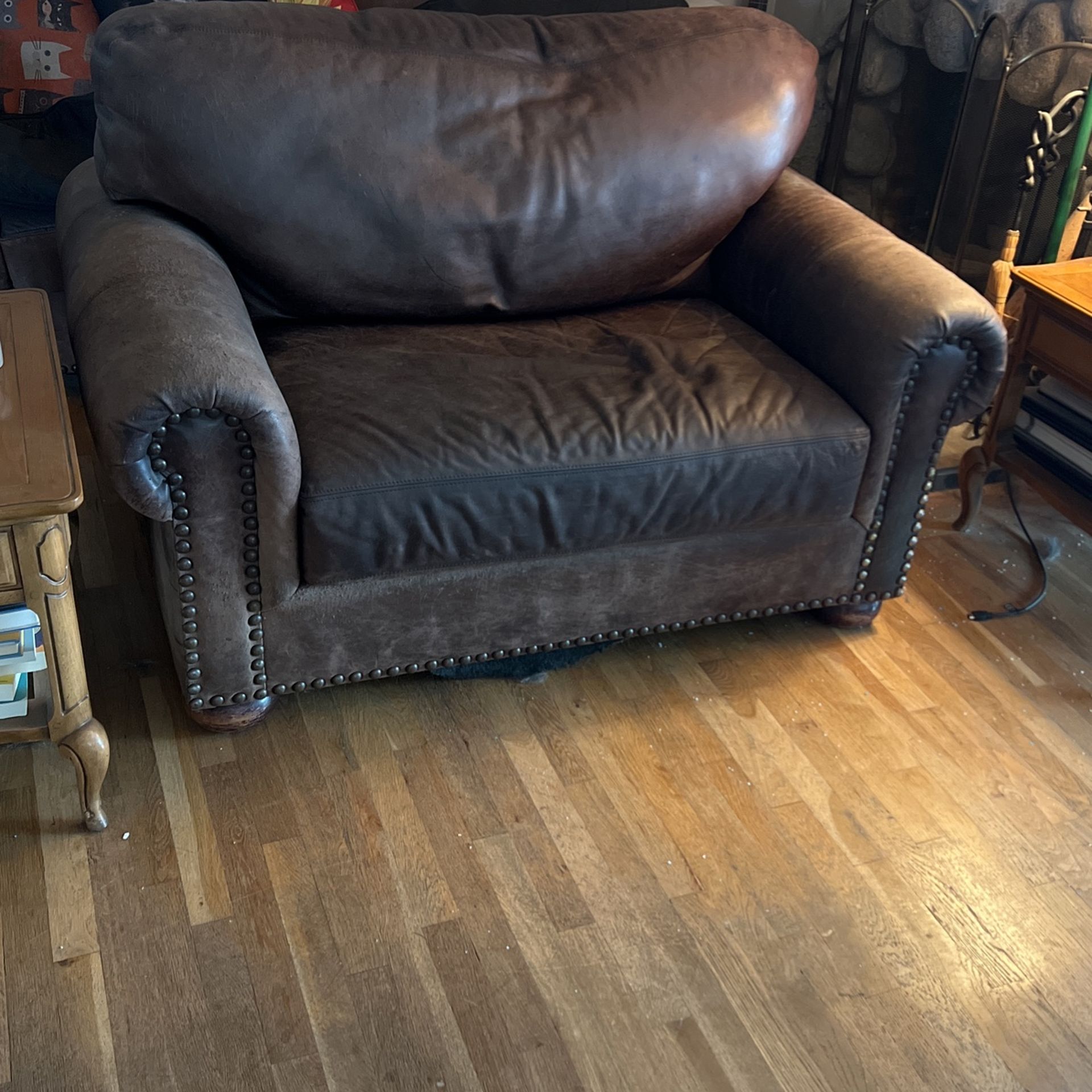 Creative Leather Double Wide Chair/love Seat