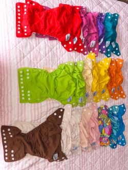Fuzzibunz Cloth Diapers 22 count with inserts and extra elastics, wet bags