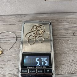 925 gold plated rope