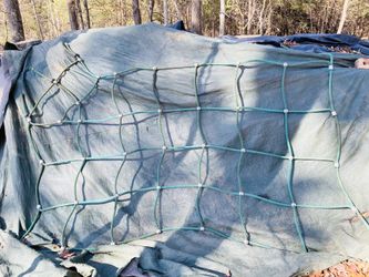 Climbing net from swing set