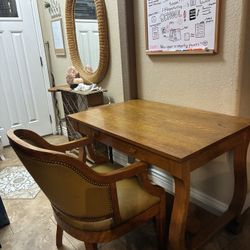 Antique Desk And Chair Set