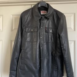 Levi’s Men’s Black Féaux Leather Jacket Medium