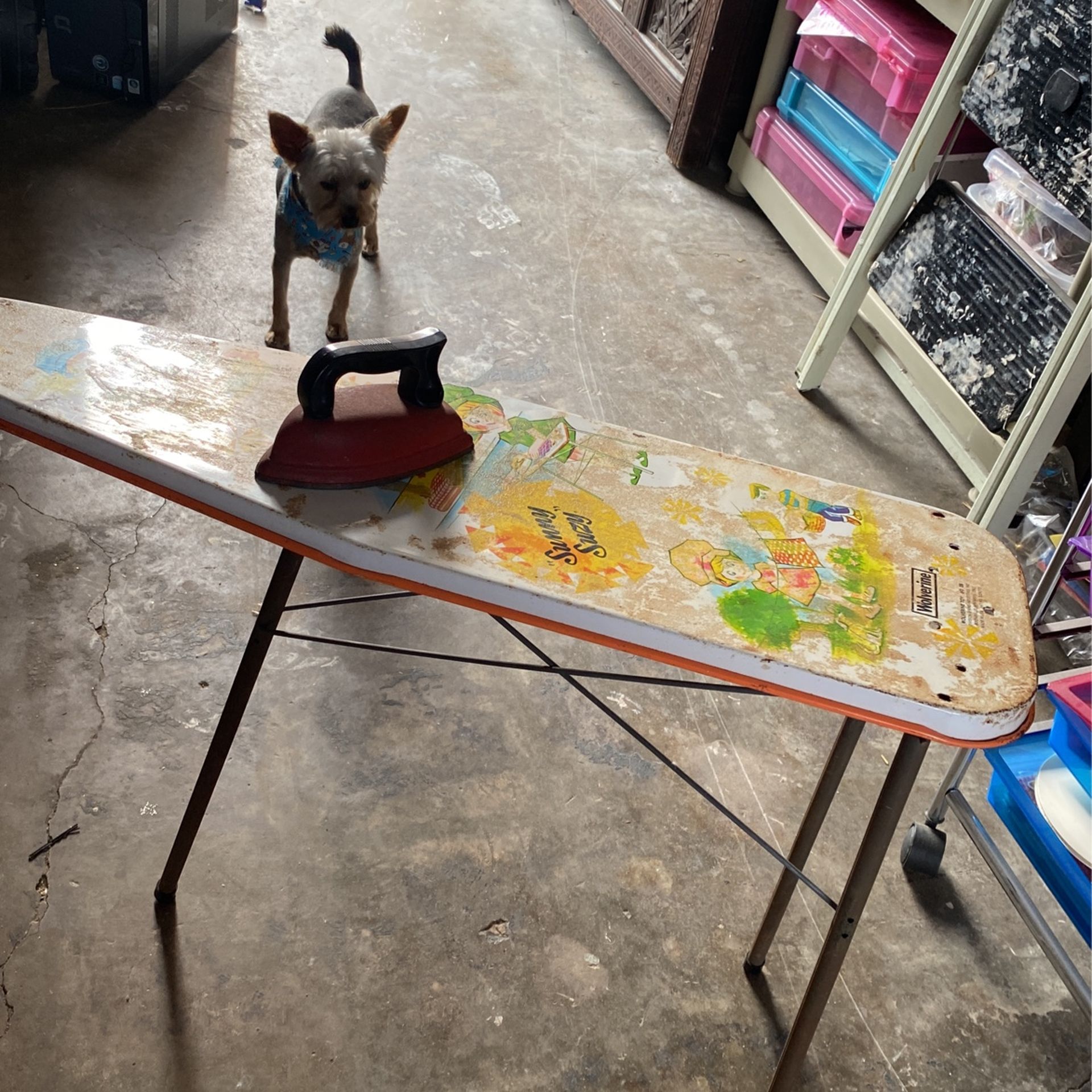 Vintage Toy Ironing Board w/ Toy Iron