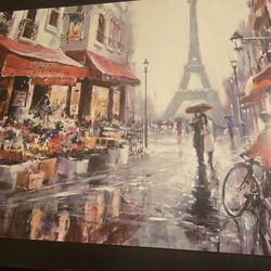April in Paris vintage painting