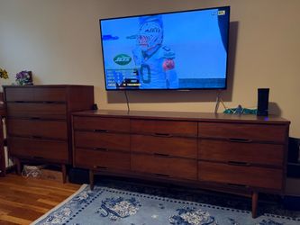 Mid-Century Vintage Dresser Set Walnut