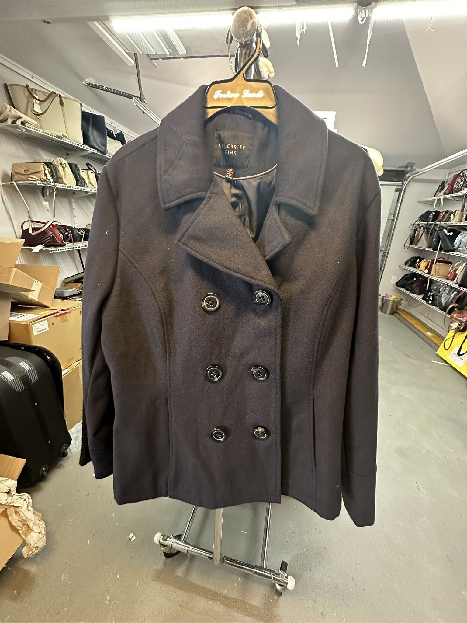 Calvin Klein Wool Coat Women Large