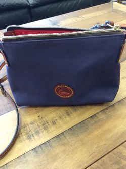Dooney & Bourke Crossbody Purse Nylon w/leather trim Navy Color REDUCED!