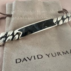 Men's David Yurman Curb Chain ID Bracelet with Pietersite, 14.5mm