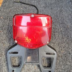 Vintage Honda Brake Light And Plate Holder