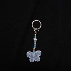 Light blue butterfly keychain
