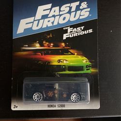 Year 2016 Hot Wheels The Fast & Furious 1:64 Die Cast Car 1/8 Black HONDA S2000